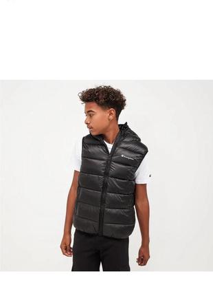 Жилет чемпион жилетка детская champion black gilet kids для мальчика девочки zara безрукавка куртка nike дутая стеганая