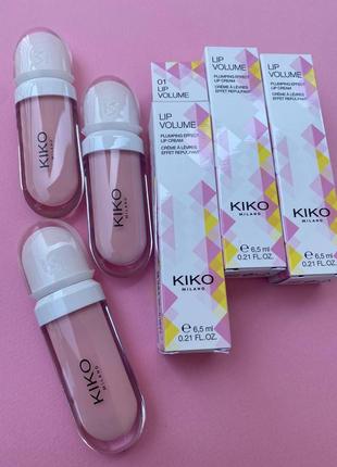 Блиск для губ з ефектом збільшення об'єму lip volume kiko milano plumping effect lip cream