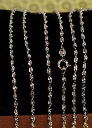 Ланцюг медичний сплав xuping jewelry спіраль 50 см 1,5 мм сріблястий