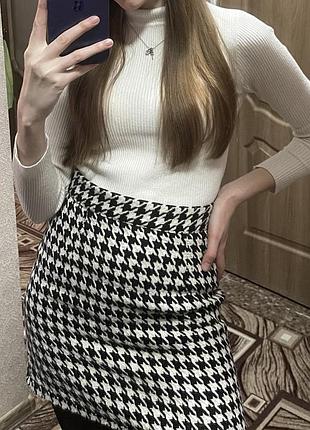 Вовняна спідниця гусяча лапка