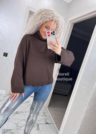 Шикарный вязаный свитер oversize