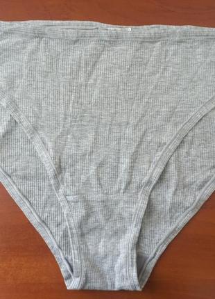 Трусики слип в рубчик 52-54 xl р h&m хлопок