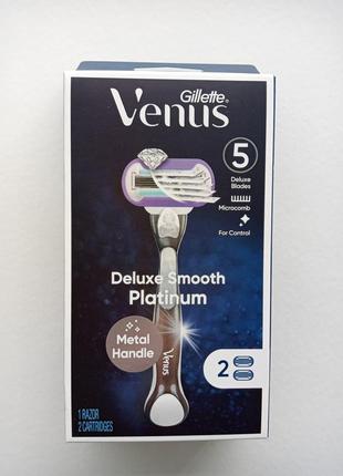 Gillette, venus, гладка платина, 1 бритва, 2 картриджі