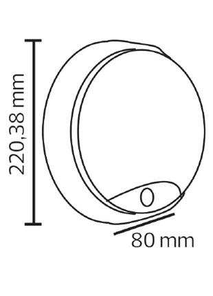 Світлодіодний світильник настінно-стельовий sorento з сутінковим датчиком і датчиком руху3 фото