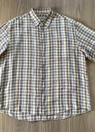 Мужская винтажная хлопковая рубашка с коротким рукавом missoni sport2 фото