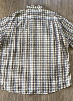 Мужская винтажная хлопковая рубашка с коротким рукавом missoni sport3 фото