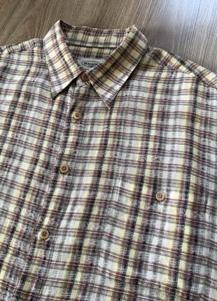 Мужская винтажная хлопковая рубашка с коротким рукавом missoni sport4 фото