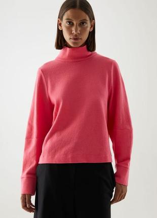 Теплый джемпер с d-рукавом cos merino wool - organic cotton р. xs