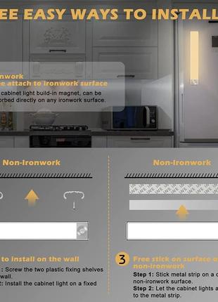 Світильники для шафи з датчиком руху6 фото