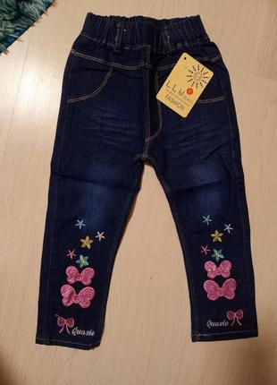 Джинси дитячі з вишивкою (тр-302094)