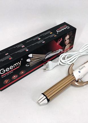 Фен-стайлер з насадками gemei gm-2962, щипці гофре для об'єму волосся, плойка для завивки ho-775 з насадками