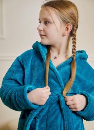 Халат махровий для дівчинки від 6 до 16 років7 фото