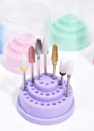 Підставка з кришкою - контейнер для фрез (насадок), на 48 шт