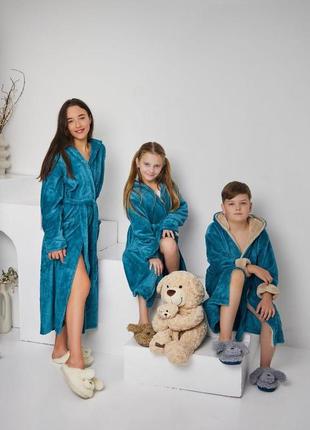 Халат махровий дитячий для хлопчика від 6 до 14 років