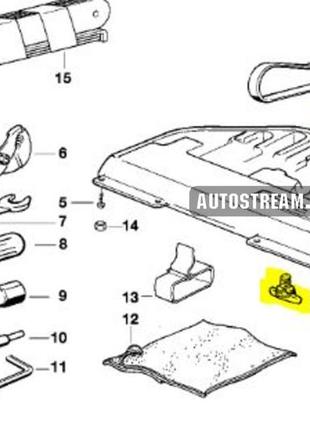 Набор крепления крышки инструментального ящика багажника bmw e46,  e34,  e39,  e60,  e38,  e65, e662 фото