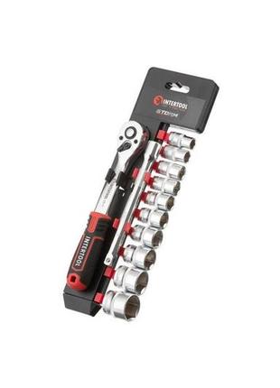 Набор инструмента на планке intertool - 3/8" x 12 ед. storm