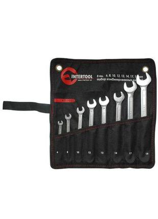 Набор рожково-накидных ключей intertool - 8 шт. (6-19 мм) pro