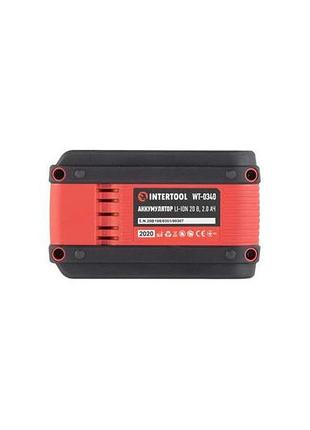 Аккумулятор  intertool - 20в x 2ач li-ion storm5 фото