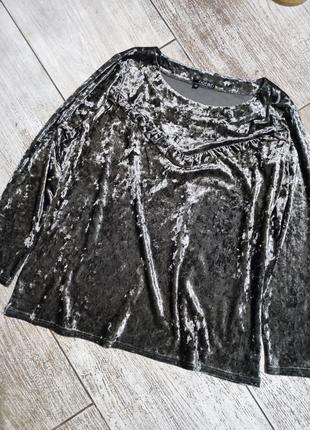 Блузка бархатная оверсайз блуза велюровая кофта бархат велюр