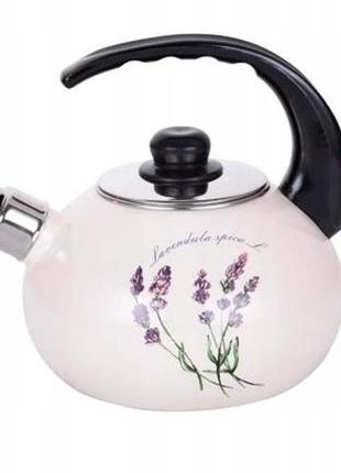 Чайник эмалированный kamille - 2,5л лаванда
