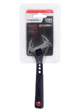 Ключ розвідний intertool — 150 мм (0-24 мм) storm 4