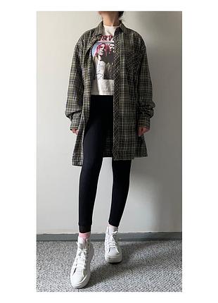 Плотная рубашка в клетку