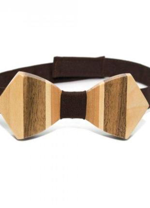 Деревянная галстук-бабочка 11,5х4,5 см gofin wood деревяный (2000000304199)4 фото