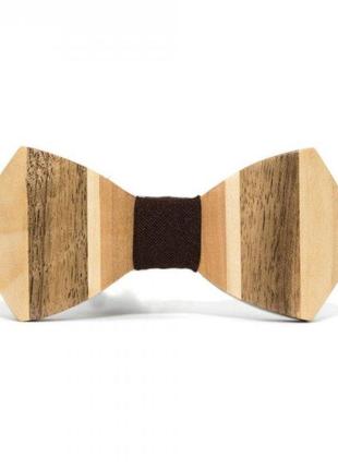 Деревянная галстук-бабочка 11,5х4,5 см gofin wood деревяный (2000000304199)1 фото