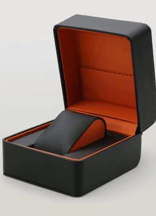 Брак царапина шкатулка для хранения часов из pu кожи черный ( код: ibw893b-1 )