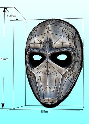 Маска gage blade mask pay day 2 конструктор из картона papercraft паперкрафт игровой персонаж