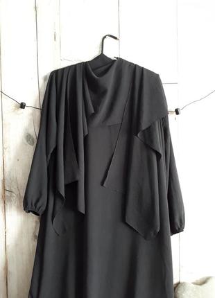 Франція сукня чорна довга з капюшоном-шарфом великого розміру4 фото