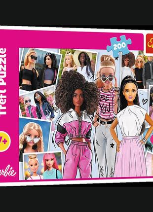 Пазли - (200 елм.) - "у світі барбі" /trefl - trefl