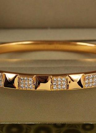 Браслет бенгал xuping jewelry атлантида 60 мм 6 мм на руку від 17 см до 19 см золотистий