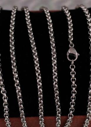 Ланцюг 60см 3мм xuping jewelry роло сріблястий медсплав