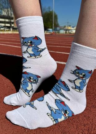 Шкарпетки жіночі високі 1 пара "кіт том" 36-41 р|швидка доставка|