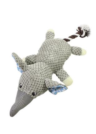 Игрушка hoopet 17t0093g плюшевая для домашних животных слон хвост веревка|швидка доставка|