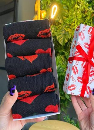 Набір жіночих шкарпеток 36-41 5 пар у подарунковій коробці|швидка доставка|