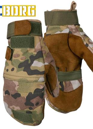 Тактические утепленные зимние перчатки softshell мультикам m|швидка доставка|