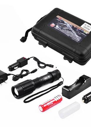 Аккумуляторный тактический фонарь police bl-1861-t6, фонарик тактический ручной для охоты|швидка доставка|