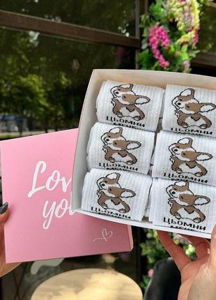 Бокс жіночих подарункових шкарпеток 36-41 на 6 пар|швидка доставка|