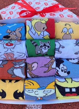 Подарунковий набір жіночих шкарпеток на 12 пар 36-41 р|швидка доставка|