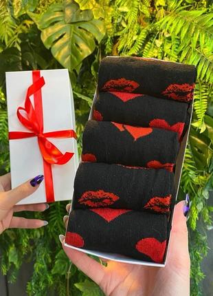 Набір жіночих шкарпеток 36-41 5 пар у подарунковій коробці|швидка доставка|