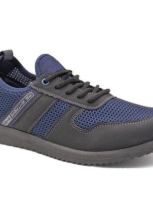Чоловічі кросівки із сітки 44 розмір. модель 24112. колір: синій|швидка доставка|