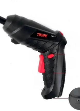 Аккумуляторный бытовой мини шуруповерт tuoye 226, компактный легкий шуруповерт, электро шуруповерт|швидка6 фото