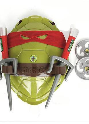 Интерактивный набор черепашки ниндзя рафаэль 🏪totalbazaar🏪. трезубец, повязка, сюрикены, панцирь|швидка