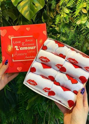 Бокс жіночих шкарпеток 36-41 р на 8 пар у подарунковій коробці|швидка доставка|