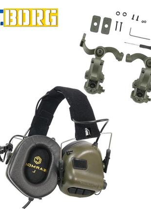 Комплект наушники earmor m32 с адаптером крепления чебурашки|швидка доставка|