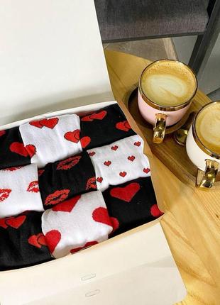 Бокс жіночих шкарпеток 36-41 р на 9 пар в подарунковій коробці із стрічкою|швидка доставка|