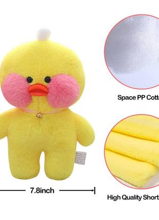 Плюшевая утка лалафанфан 🏪totalbazaar🏪 в розовом костюме с бантиком 30 см. плюшевая...