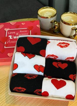 Бокс жіночих подарункових шкарпеток 36-41 на 6 пар|швидка доставка|